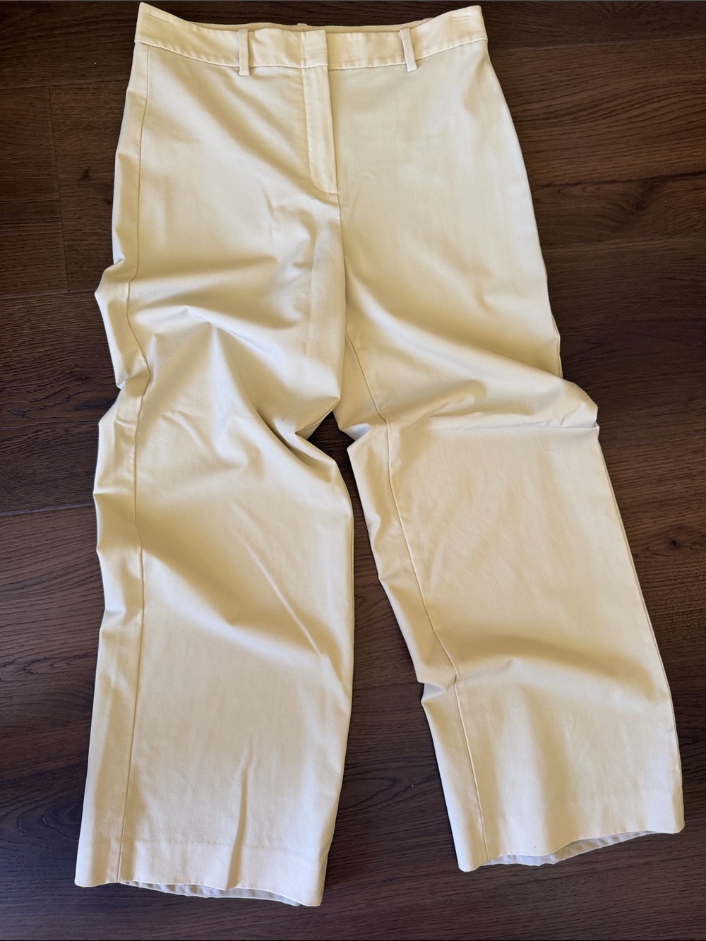 Theory Cream Straight-Leg Dress Pants